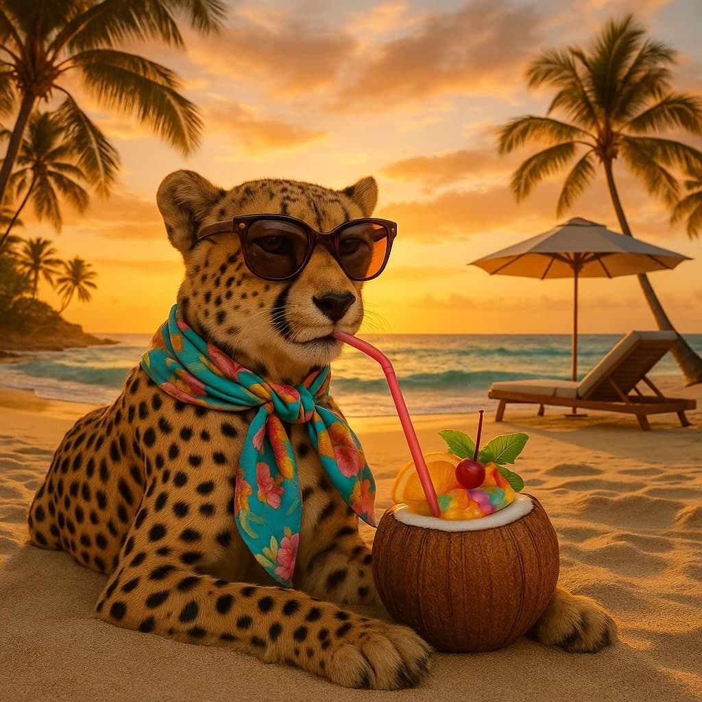 The Luxe Life of a Beachside Cheetah